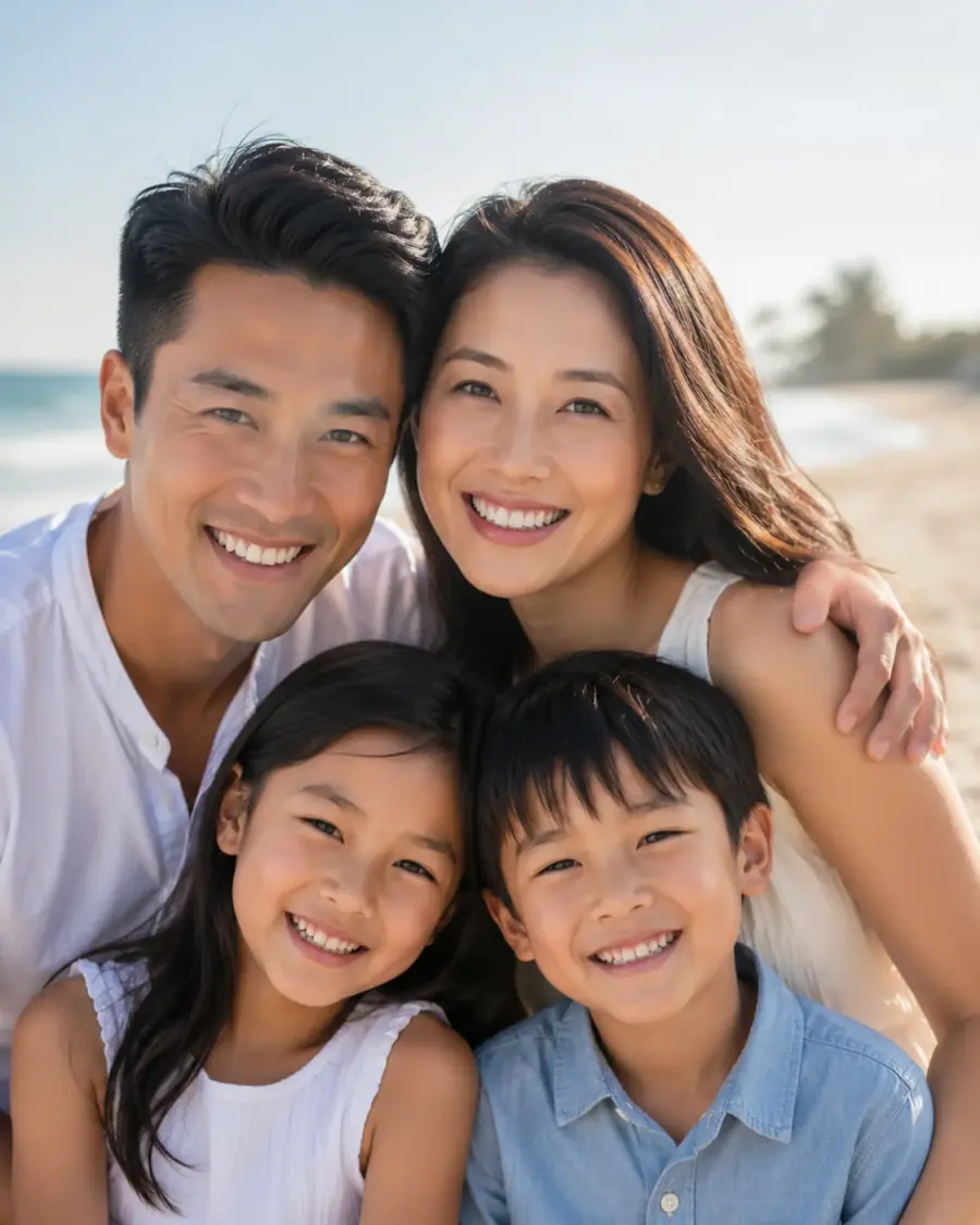 Happy family smiling at Finch Midland Dental in Scarborough