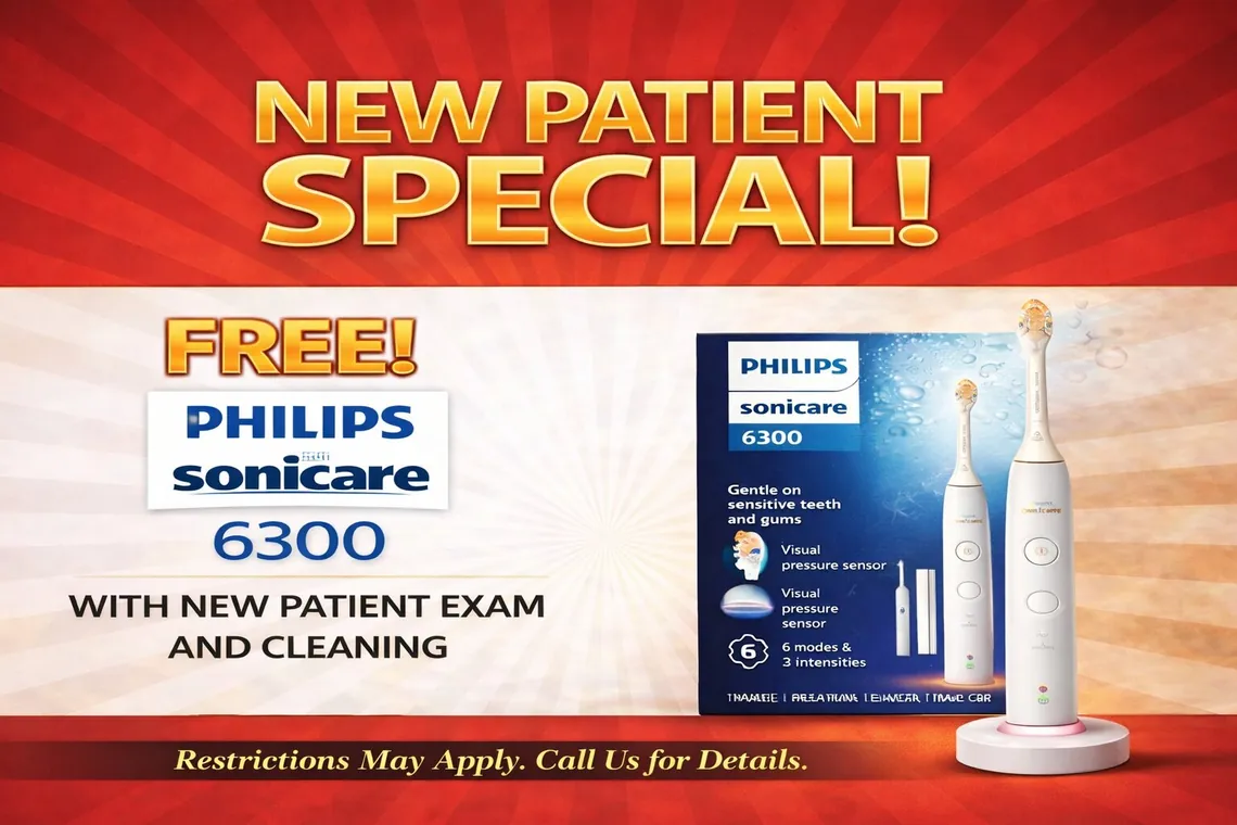 New Patient Special — Complimentary Philips Sonicare toothbrush
